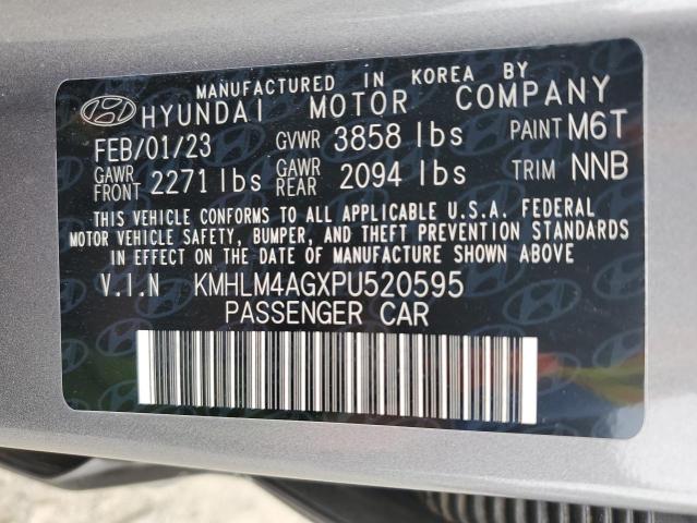 2023 Hyundai Elantra Sel VIN: KMHLM4AGXPU520595 Lot: 53231654