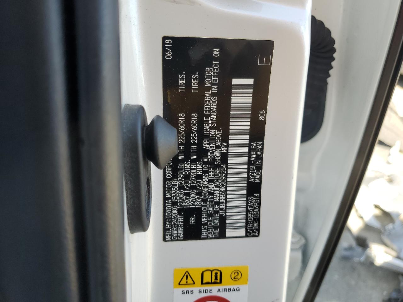 JTJBJRBZ4K2099254 2019 Lexus Nx 300H