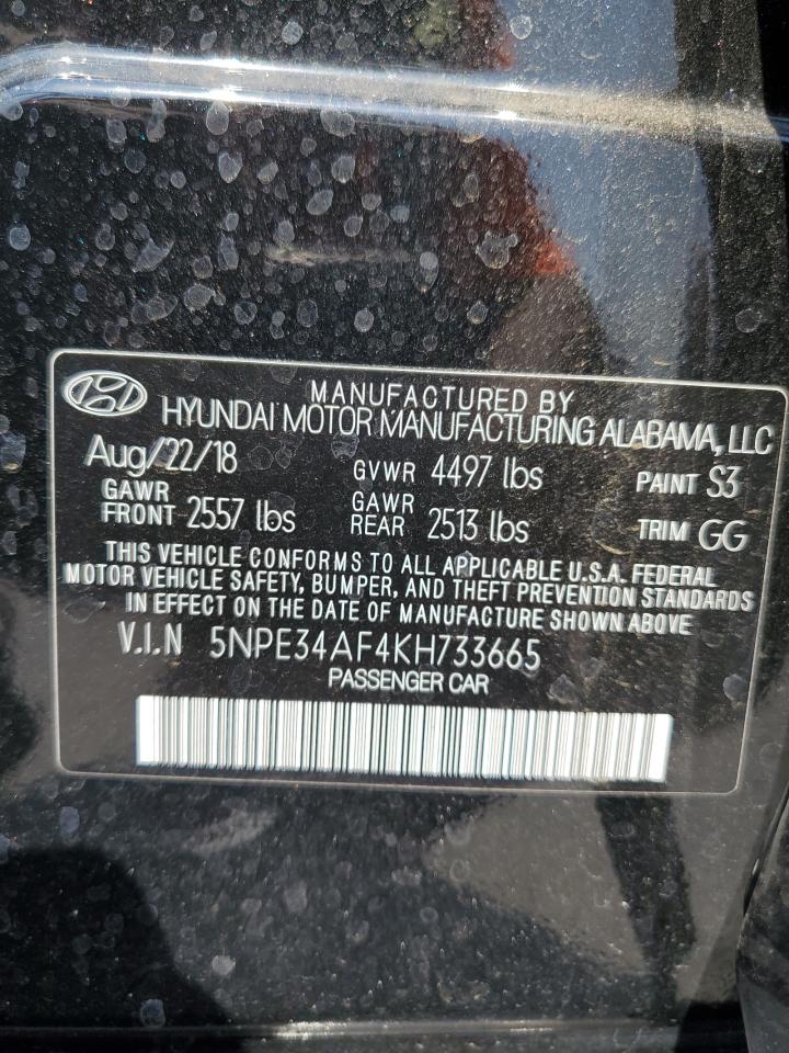 5NPE34AF4KH733665 2019 Hyundai Sonata Limited