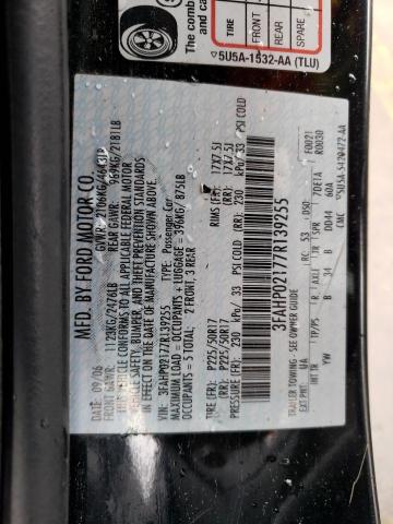 2007 Ford Fusion Sel VIN: 3FAHP02177R139255 Lot: 53218054