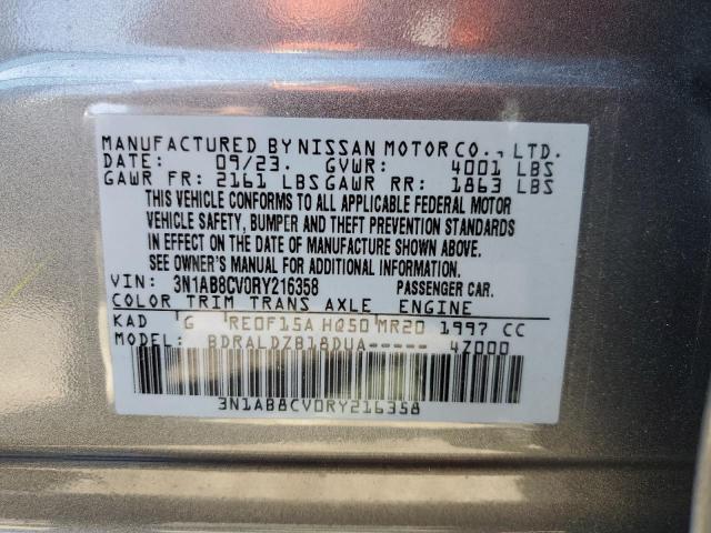 2024 Nissan Sentra Sv VIN: 3N1AB8CV0RY216358 Lot: 55114164