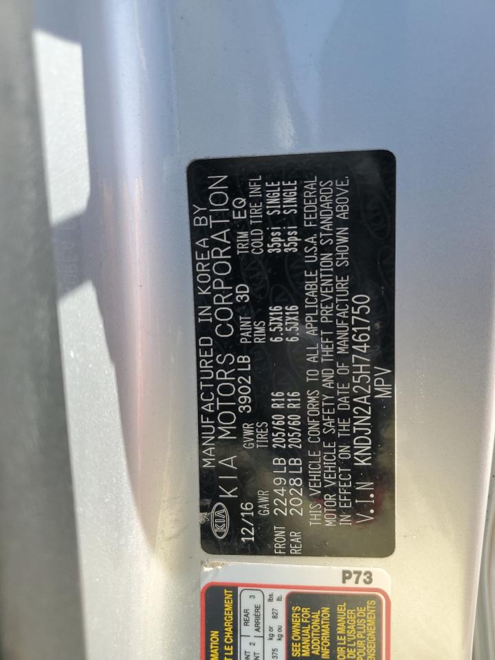 KNDJN2A25H7461750 2017 Kia Soul