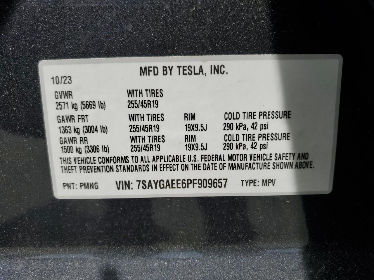 7SAYGAEE6PF909657 2023 Tesla Model Y