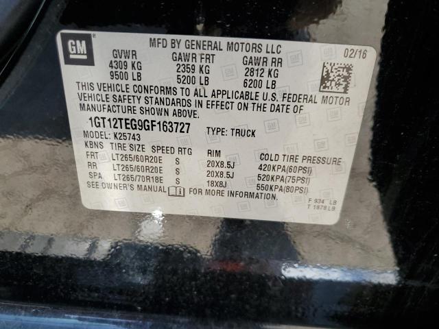 2016 GMC Sierra K2500 Slt VIN: 1GT12TEG9GF163727 Lot: 55951894