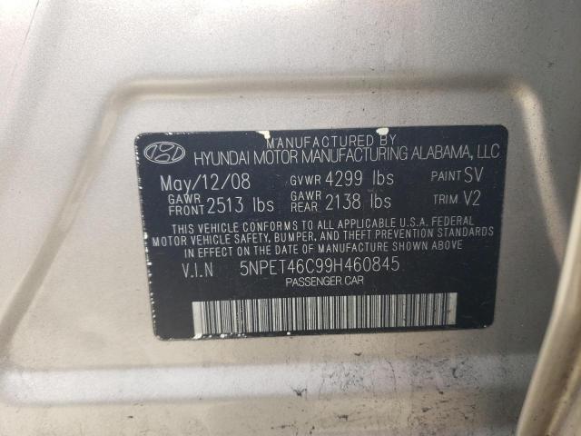 2009 Hyundai Sonata Gls VIN: 5NPET46C99H460845 Lot: 53067414