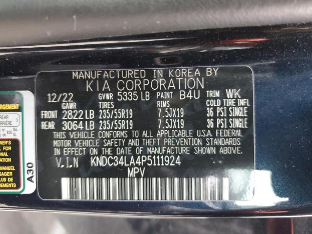 2023 Kia Ev6 Light VIN: KNDC34LA4P5111924 Lot: 56887524