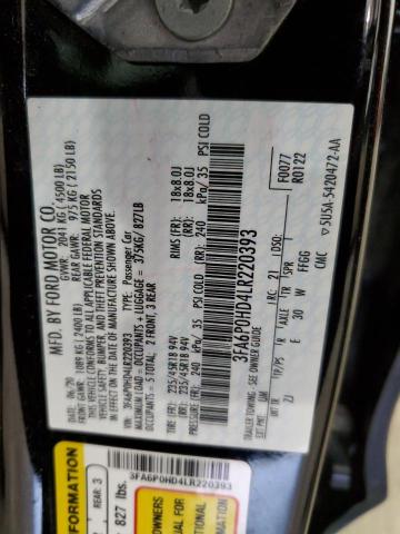 VIN 3FA6P0HD4LR220393 2020 Ford Fusion, SE no.13