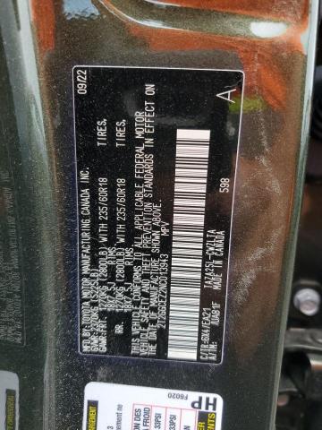 2022 LEXUS NX 350 2T2GGCEZ2NC013943