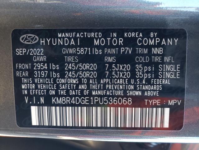 2023 Hyundai Palisade Sel Premium VIN: KM8R4DGE1PU536068 Lot: 56471874