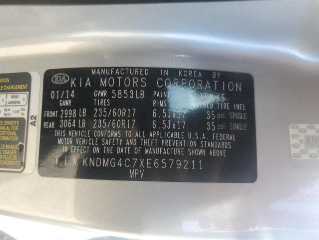 2014 Kia Sedona Lx VIN: KNDMG4C7XE6579211 Lot: 55417954