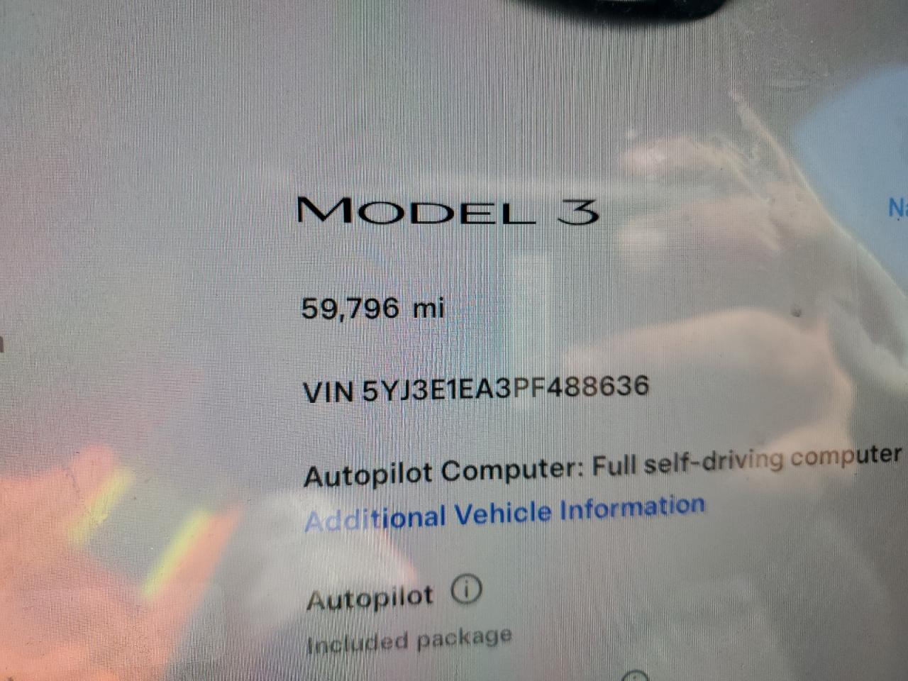 5YJ3E1EA3PF488636 2023 Tesla Model 3