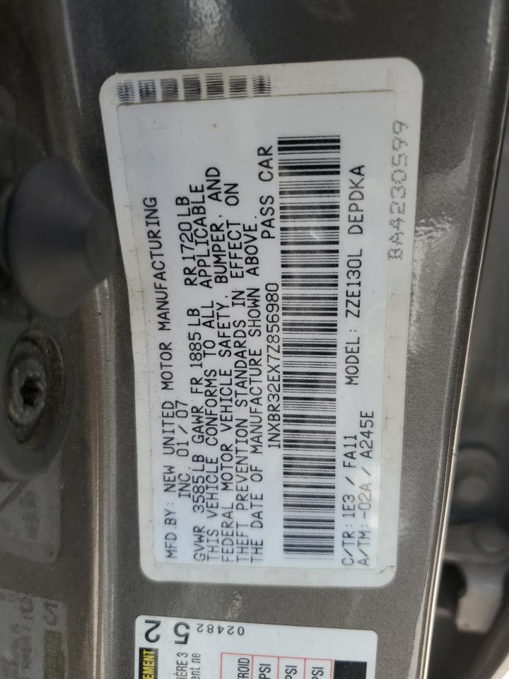 1NXBR32EX7Z856980 2007 Toyota Corolla Ce