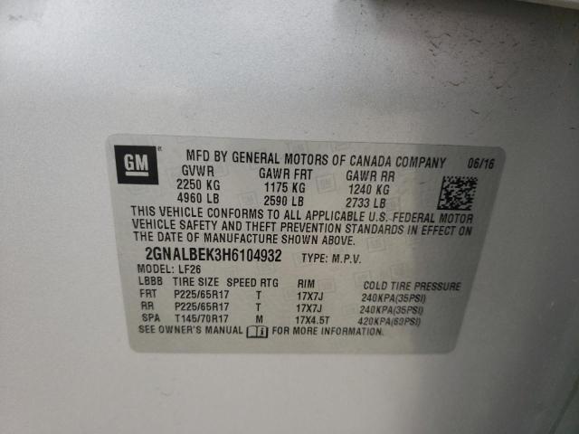 2017 CHEVROLET EQUINOX LS - 2GNALBEK3H6104932