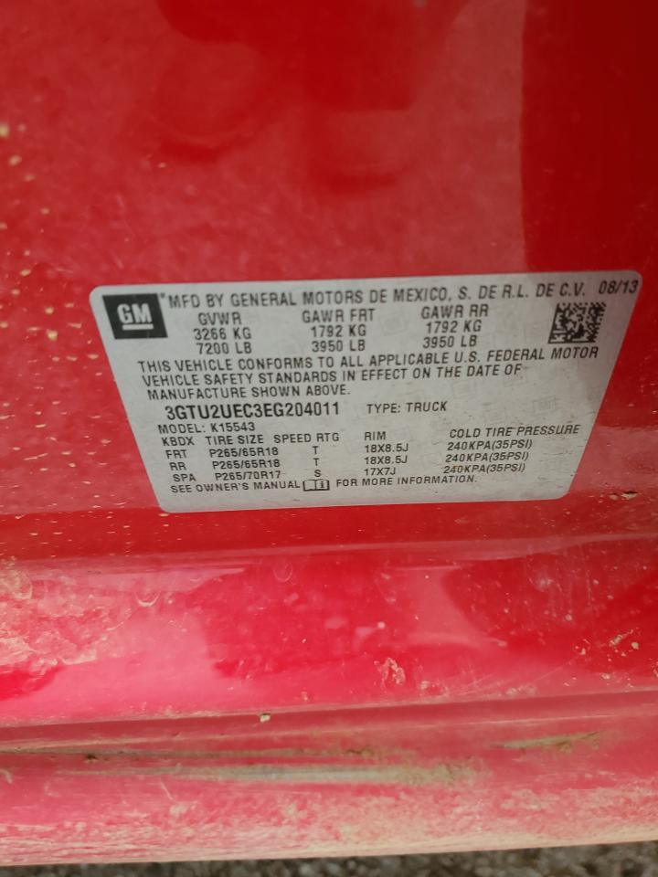 3GTU2UEC3EG204011 2014 GMC Sierra K1500 Sle