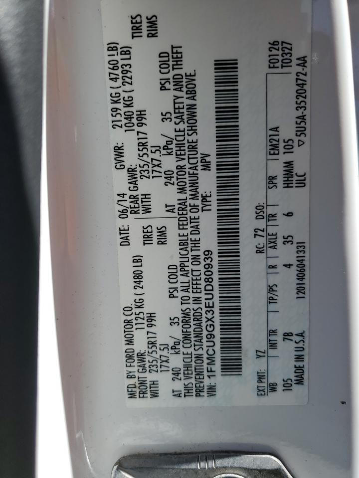 1FMCU9GX3EUD80939 2014 Ford Escape Se