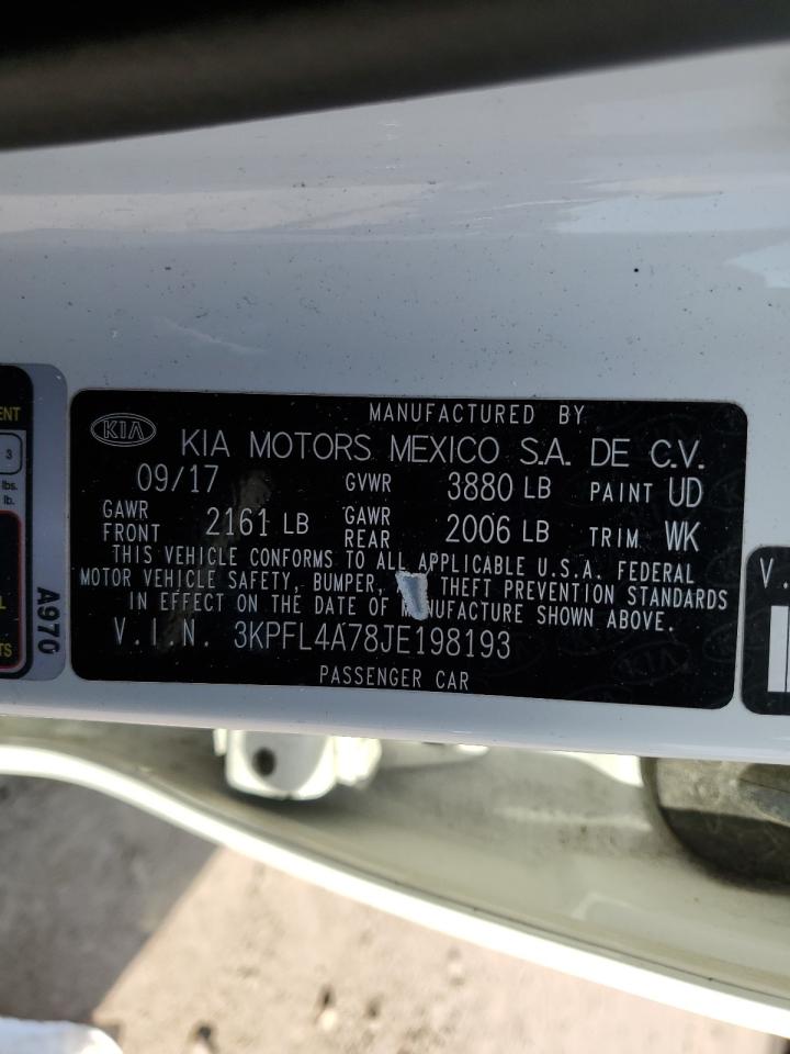 3KPFL4A78JE198193 2018 Kia Forte Lx