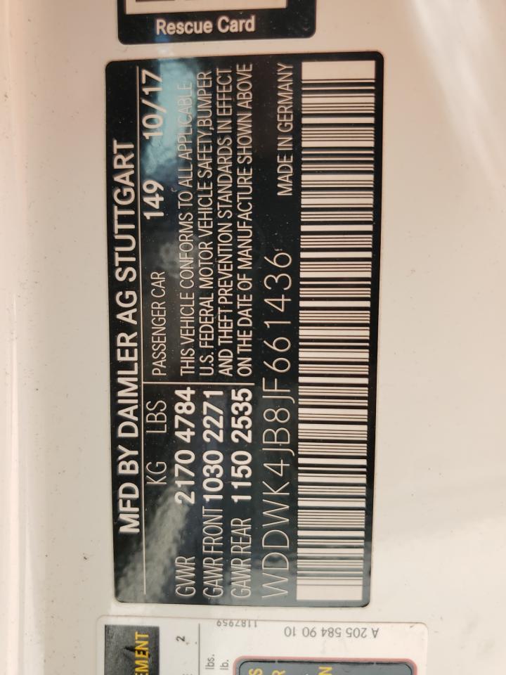 WDDWK4JB8JF661436 2018 Mercedes-Benz C 300