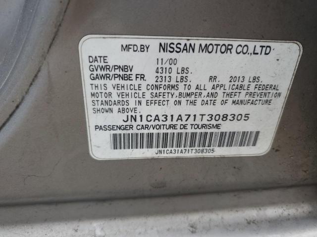 2001 Nissan Maxima Gxe VIN: JN1CA31A71T308305 Lot: 52624394