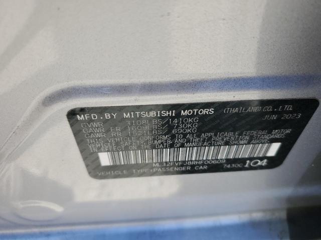 2024 Mitsubishi Mirage G4 Se VIN: ML32FVFJ8RHF00609 Lot: 56823054