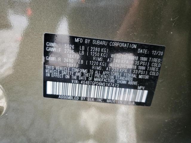 2021 SUBARU OUTBACK TO - 4S4BTGPD6M3147473
