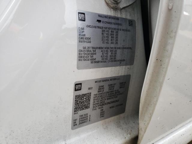 2022 Chevrolet Silverado C1500 Custom VIN: 1GCPABEK0NZ600263 Lot: 55216444