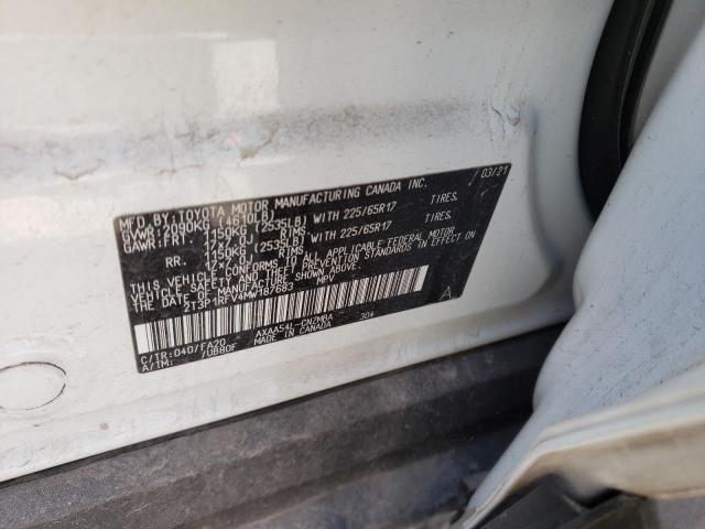 2021 Toyota Rav4 Xle VIN: 2T3P1RFV4MW187683 Lot: 53858884