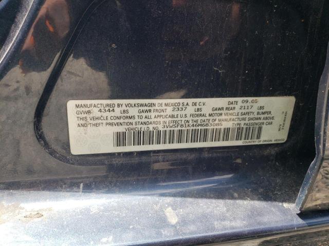 2006 Volkswagen Jetta 2.5 Option Package 1 VIN: 3VWSF81K46M683085 Lot: 55956144