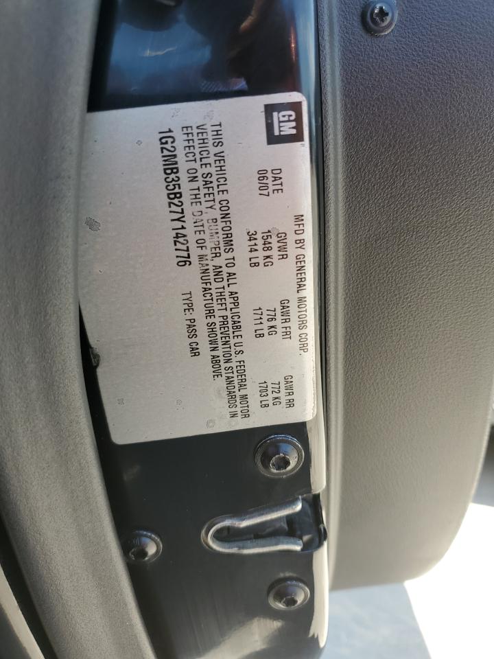 1G2MB35B27Y142776 2007 Pontiac Solstice