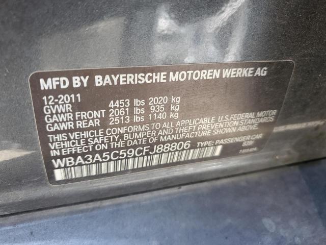 2012 BMW 328 I VIN: WBA3A5C59CFJ88806 Lot: 54037924