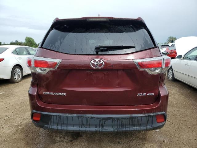 2016 Toyota Highlander Xle VIN: 5TDJKRFH6GS296004 Lot: 55492034