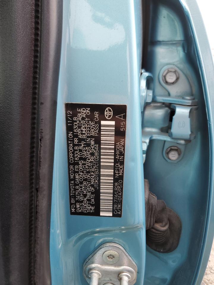 JTDKDTB37C1028544 2012 Toyota Prius C