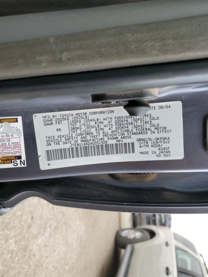 JTEBU14R240051528 2004 Toyota 4Runner Sr5
