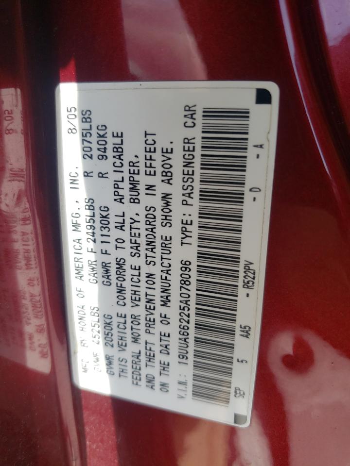 19UUA66225A078096 2005 Acura Tl