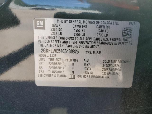 2012 GMC Terrain Slt VIN: 2GKFLWE54C6130825 Lot: 56913954