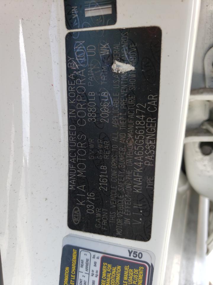 KNAFK4A65G5618472 2016 Kia Forte Lx