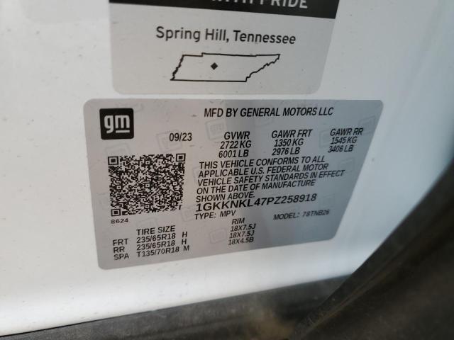 2023 GMC Acadia Sle VIN: 1GKKNKL47PZ258918 Lot: 55986974