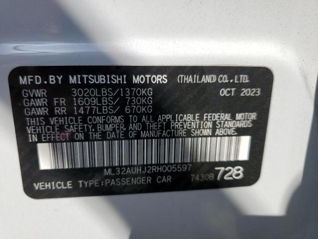 2024 Mitsubishi Mirage Es VIN: ML32AUHJ2RH005597 Lot: 56392234