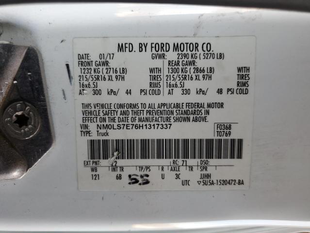 2017 Ford Transit Connect Xl VIN: NM0LS7E76H1317337 Lot: 55375284