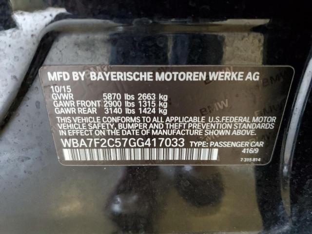 VIN WBA7F2C57GG417033 2016 BMW 7 Series, 750 XI no.12