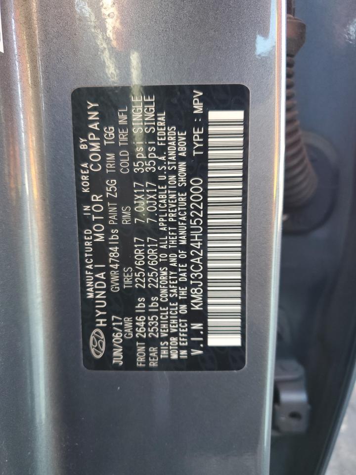 KM8J3CA24HU522000 2017 Hyundai Tucson Limited