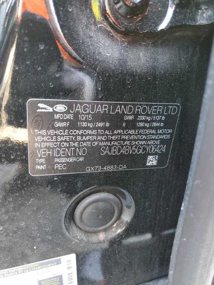 SAJBD4BV5GCY06424 2016 Jaguar Xf Premium