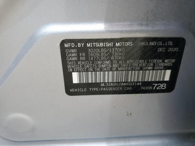 2021 Mitsubishi Mirage Es VIN: ML32AUHJ9MH003144 Lot: 57098744