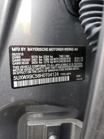 2017 BMW X3 xDrive28I VIN: 5UXWX9C58H0T04124 Lot: 55440874