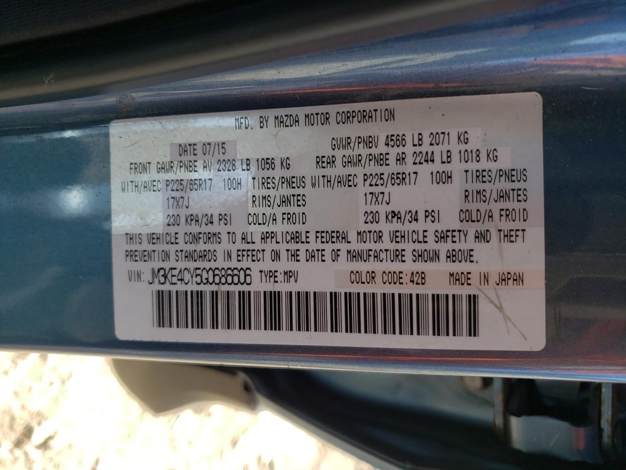 JM3KE4CY5G0686606 2016 Mazda Cx-5 Touring