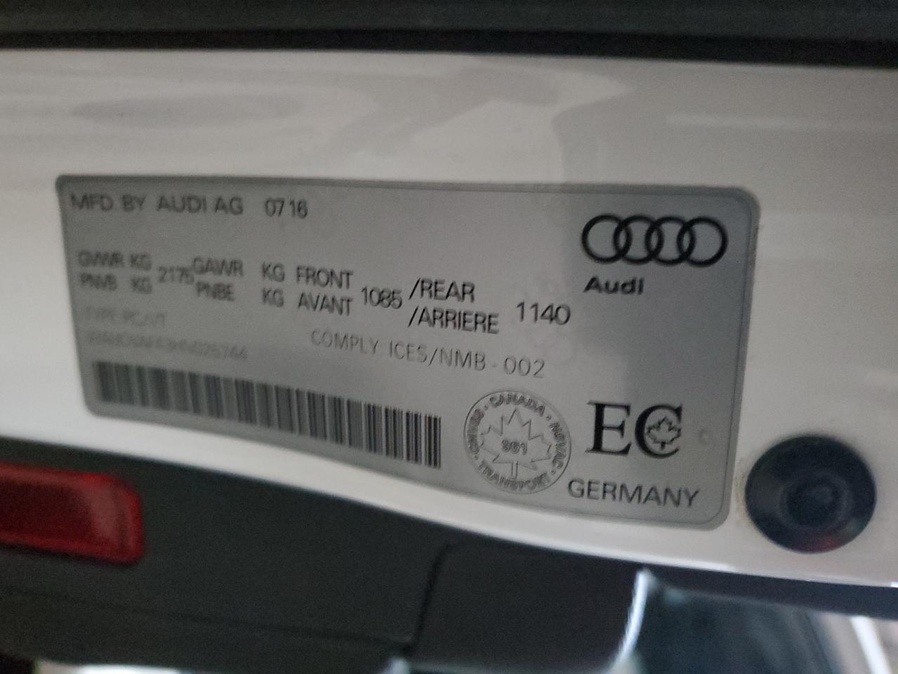 WAUCNAF43HN025744 2017 Audi A4 Technik