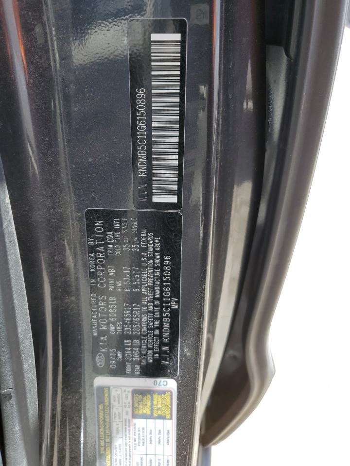 KNDMB5C11G6150896 2016 Kia Sedona Lx