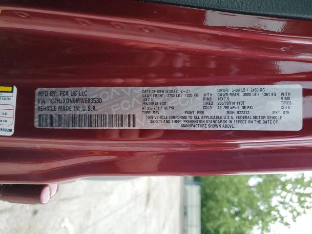 2021 Jeep Wrangler Unlimited Sport VIN: 1C4HJXDN9MW683530 Lot: 56305384