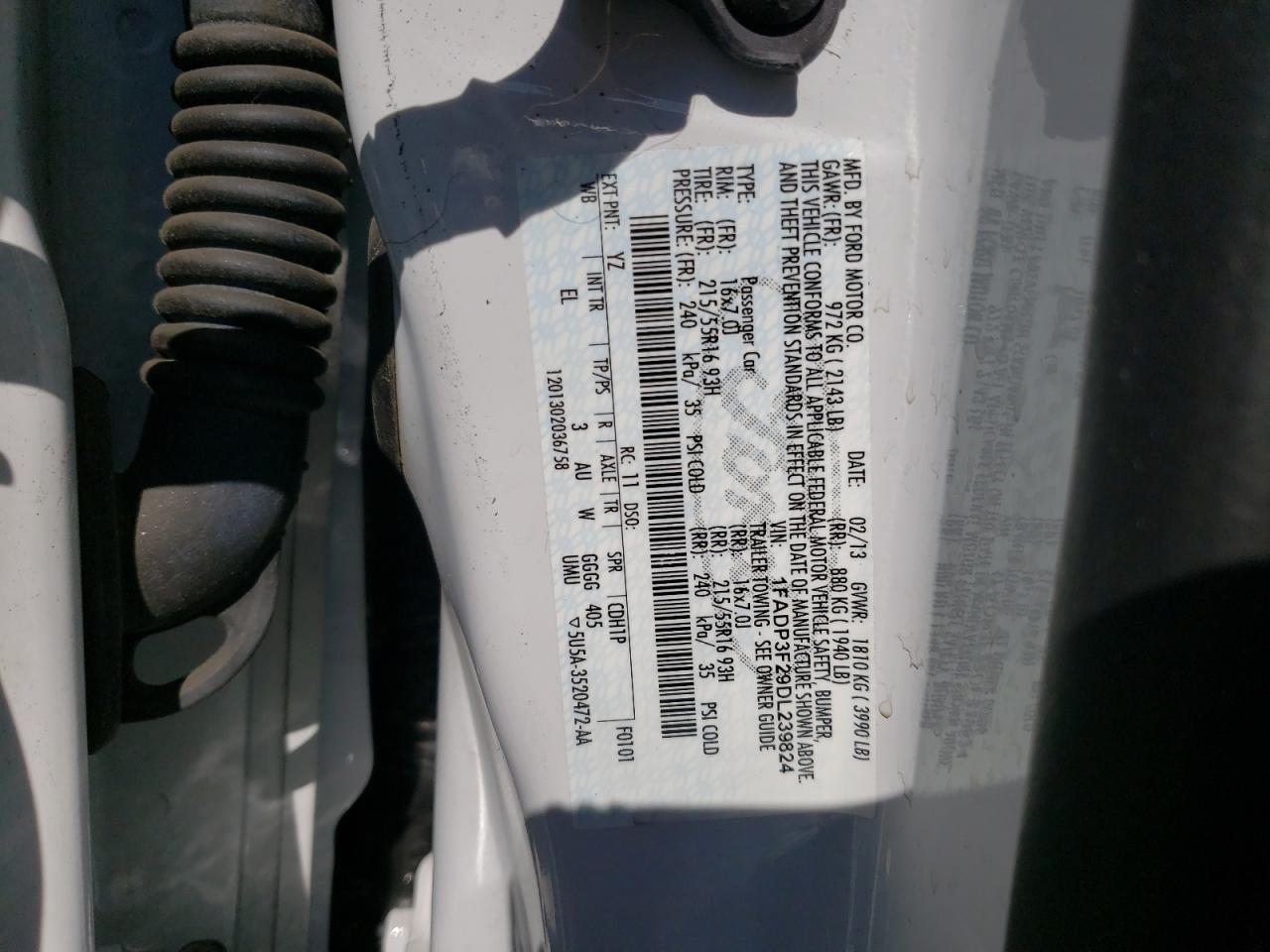 1FADP3F29DL239824 2013 Ford Focus Se