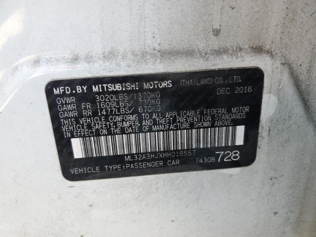 2017 Mitsubishi Mirage Es VIN: ML32A3HJXHH018557 Lot: 54270914