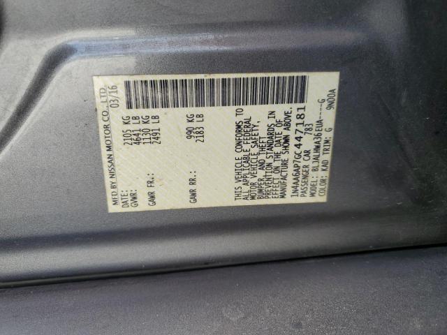 2016 Nissan Maxima 3.5S VIN: 1N4AA6AP7GC447181 Lot: 55995964